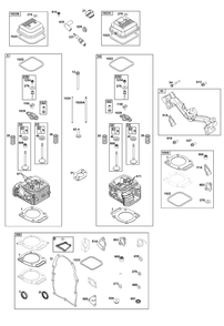 Cylinder Head Group Diagram and Parts List for 305447-0609-G1 200000 - 399999 Briggs and Stratton Engine